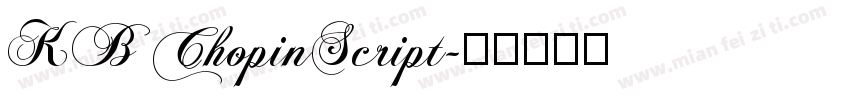 KB ChopinScript字体转换